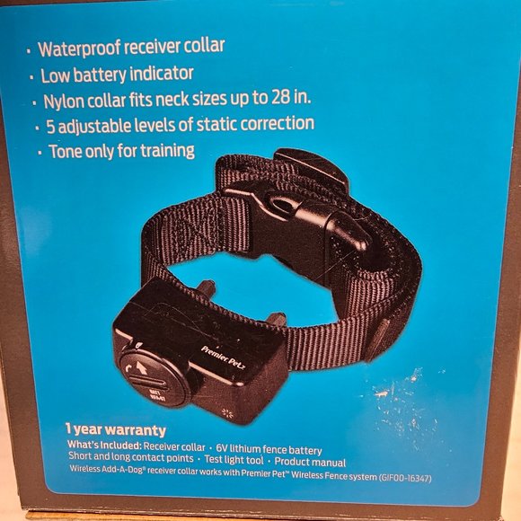New Premier Pet Wireless Add A Dog Waterproof Receiver Collar Neck upto 28" - Picture 2 of 10